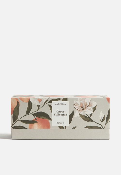 H&M - Gift-boxed 3-pack scented candles - citrus collection