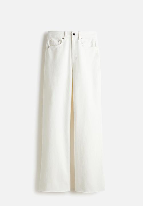 H&M - Wide high jeans - white