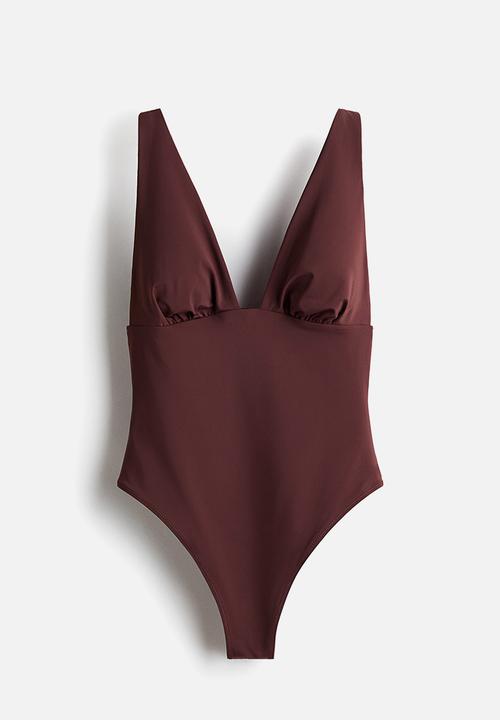 H&M - Padded-cup swimsuit - brown