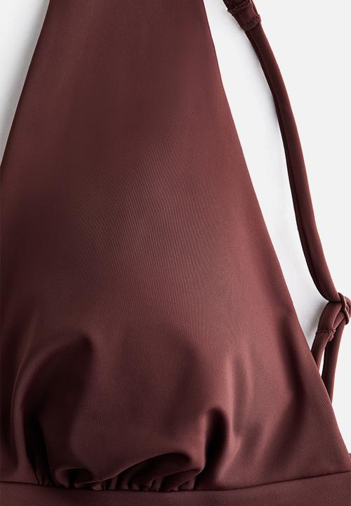 H&M - Padded-cup swimsuit - brown