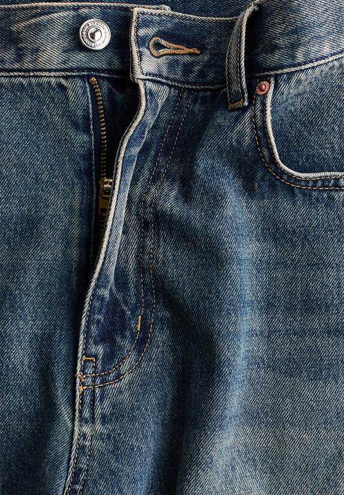 H&M - Baggy barrel regular waist jeans - dark denim blue