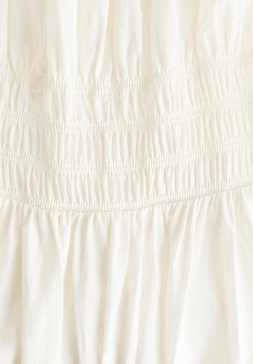 H&M - Smocked-waist dress - white