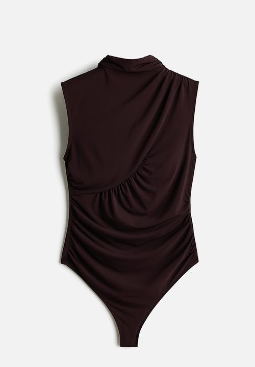 H&M - Draped thong body - dark brown