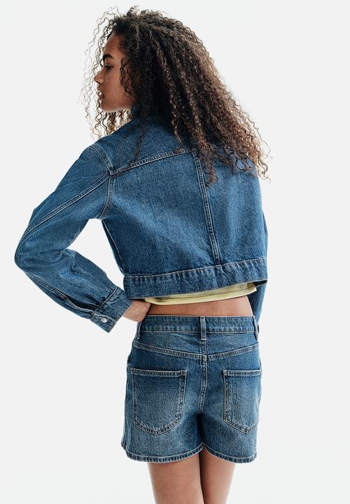 H&M - Cropped denim jacket - denim blue