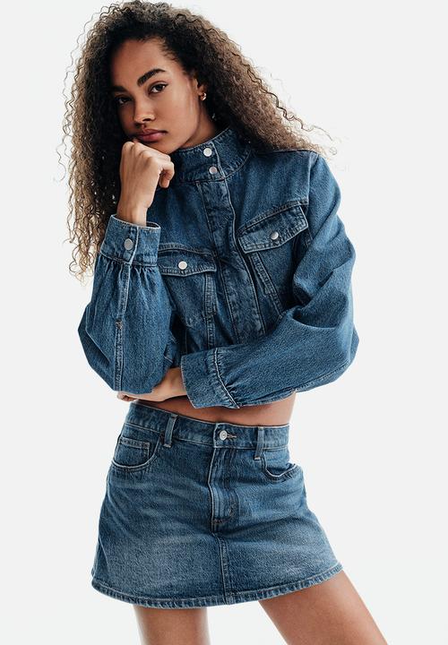 H&M - Cropped denim jacket - denim blue