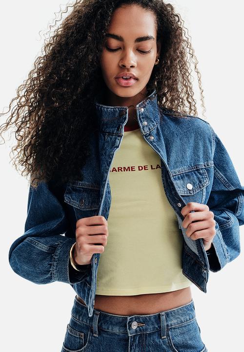 H&M - Cropped denim jacket - denim blue