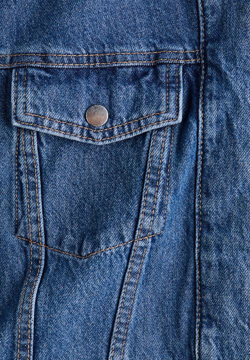 H&M - Cropped denim jacket - denim blue