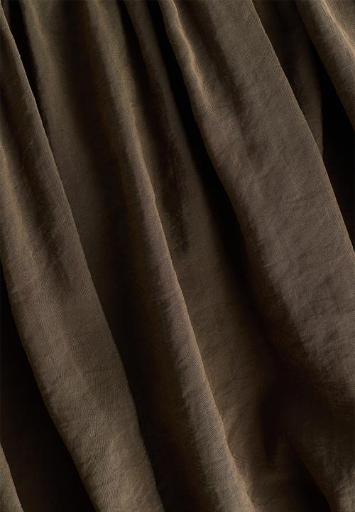 H&M - Cold-shoulder blouse - dark khaki green