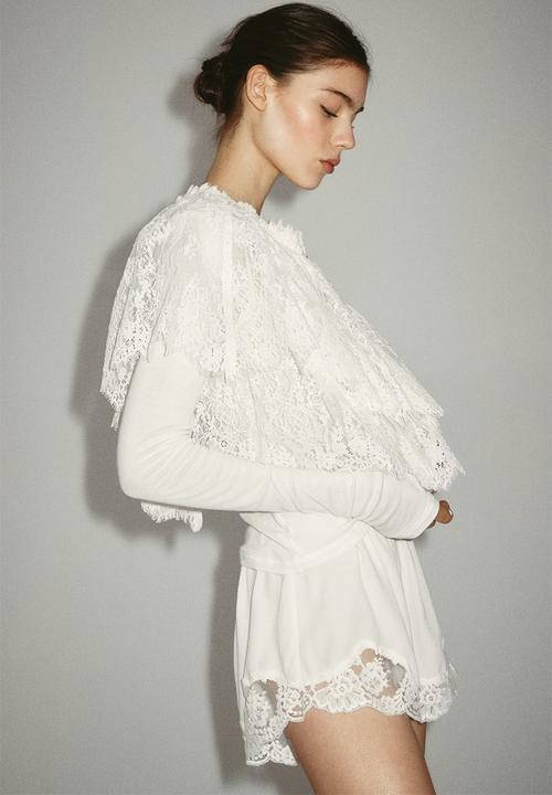 H&M - Lace top - white