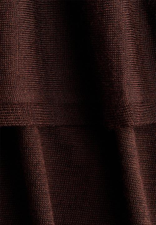 H&M - Fine-knit cape top - dark brown