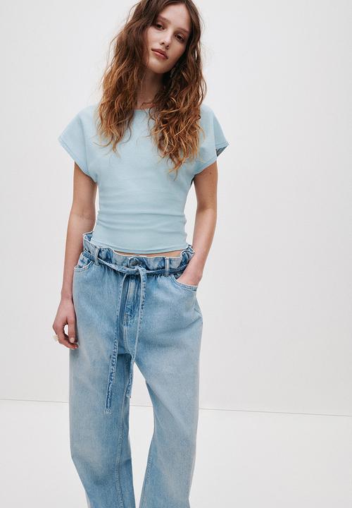 H&M - Boat-neck top - light blue