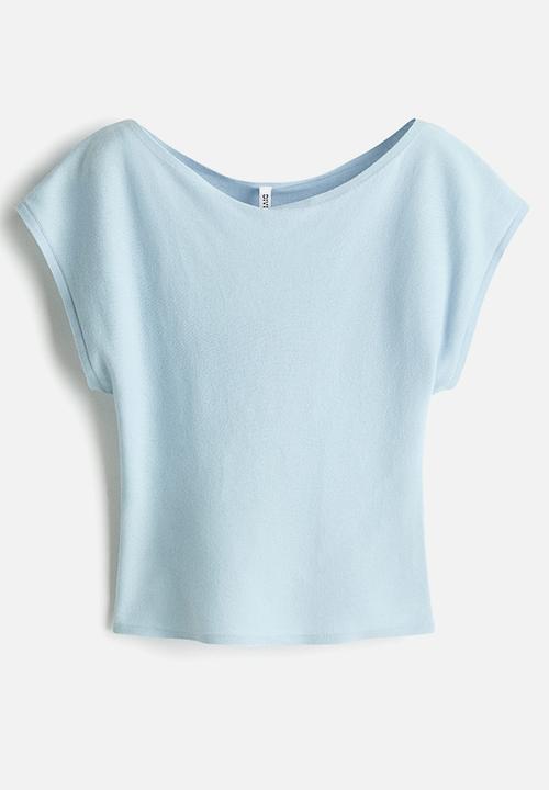 H&M - Boat-neck top - light blue