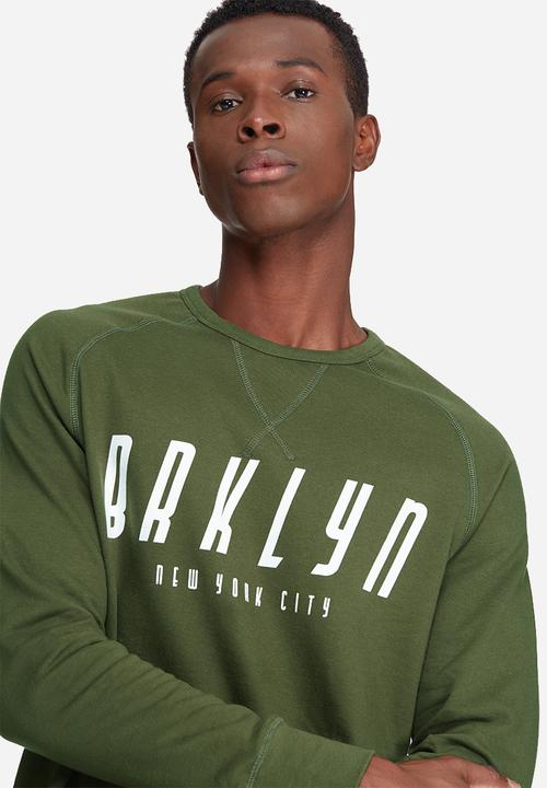 basicthread - Graphic pullover crew sweat