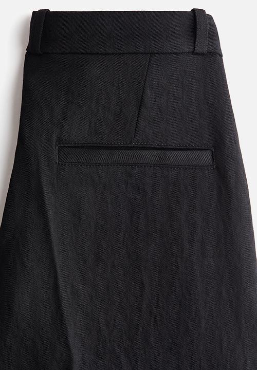 H&M - Wide tailored trousers - black