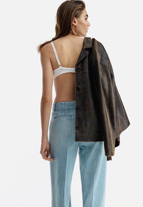 H&M - Straight high jeans - light denim blue