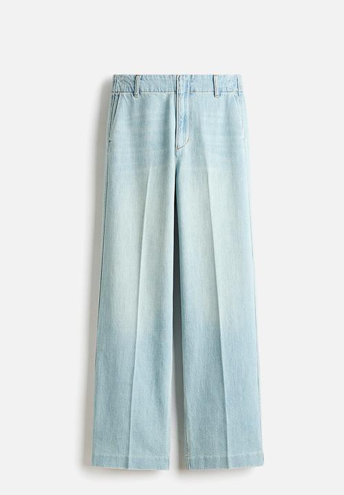 H&M - Straight high jeans - light denim blue