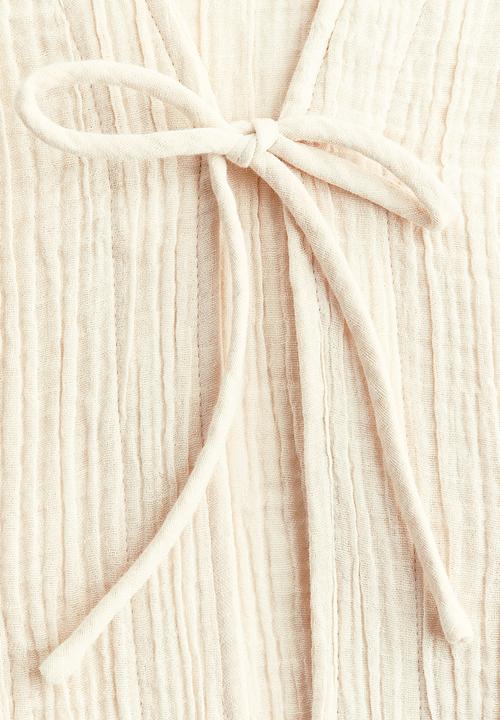 H&M - Tie-front muslin jacket - light beige