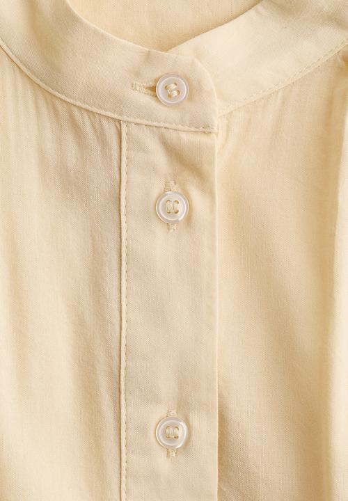 H&M - Cotton-blend blouse - pale yellow