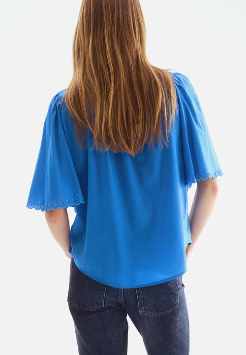 H&M - Cotton-blend blouse - blue