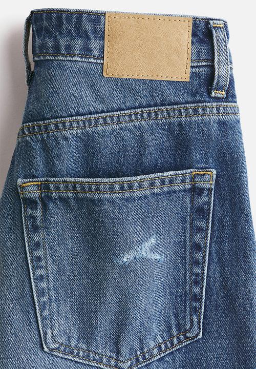 H&M - Straight high waist ankle jeans - denim blue