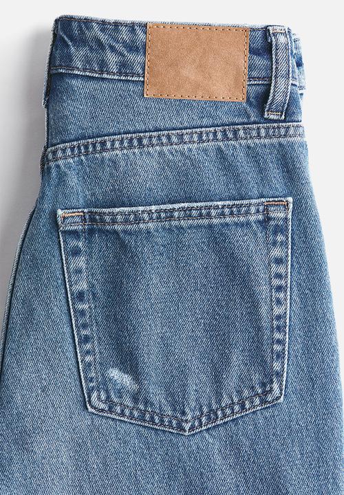 H&M - Straight high waist ankle jeans - denim blue