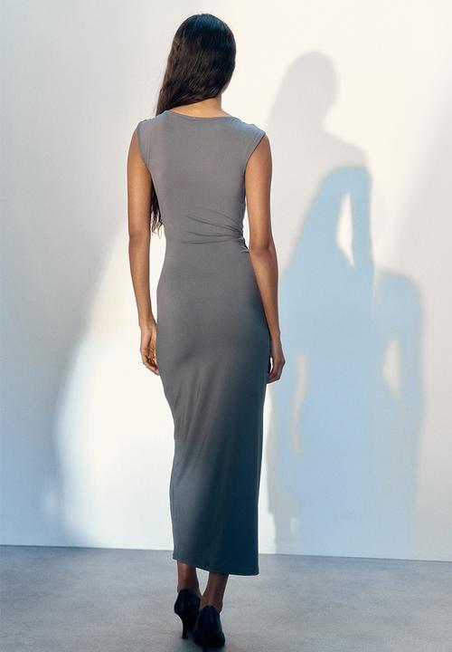 H&M - Draped dress - dark grey