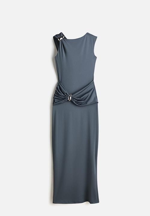 H&M - Draped dress - dark grey