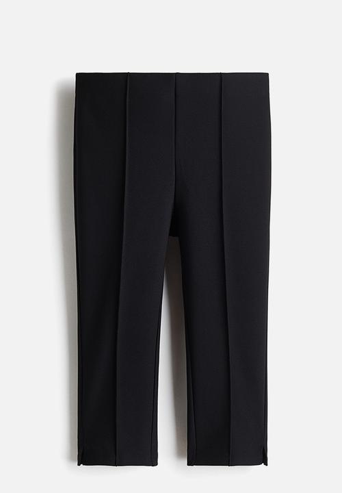 H&M - Creased Capri Leggings - black