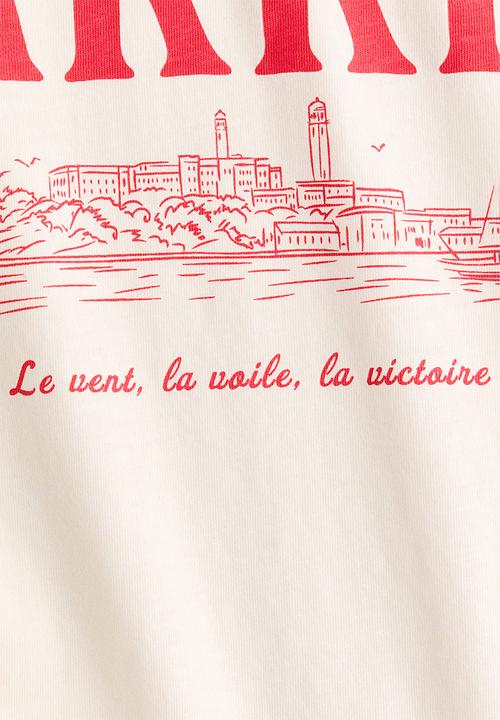 H&M - Printed t-shirt - cream/biarritz