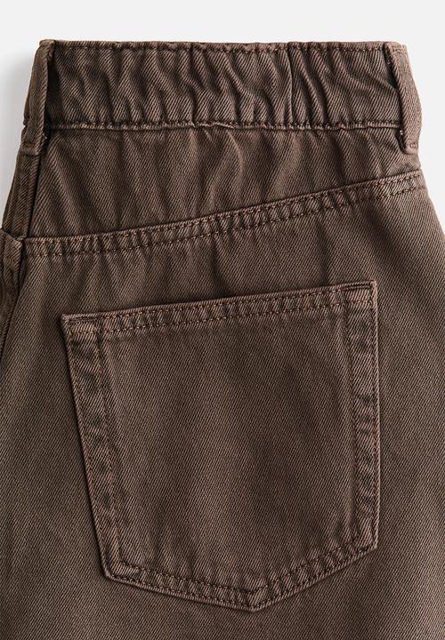 H&M - Frayed denim shorts - brown