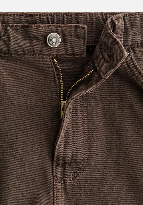 H&M - Frayed denim shorts - brown