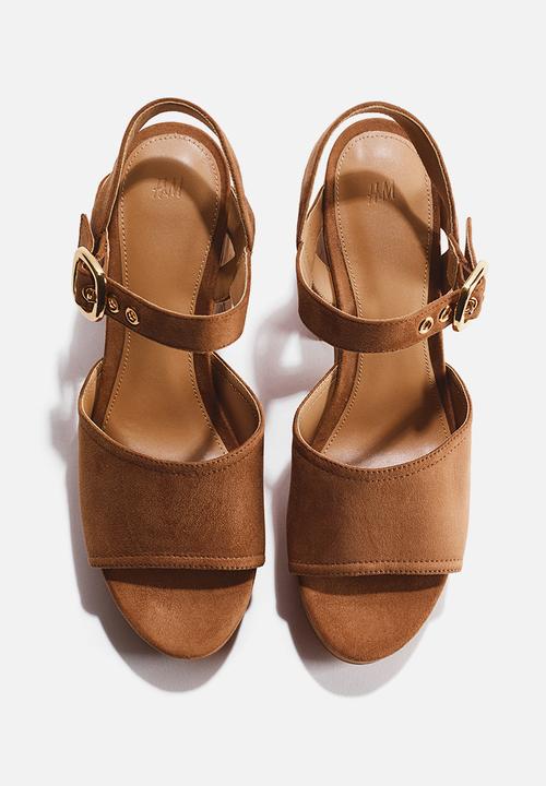 H&M - Block-heeled platform sandals - beige