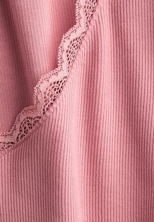 H&M - Rib-knit top - pink