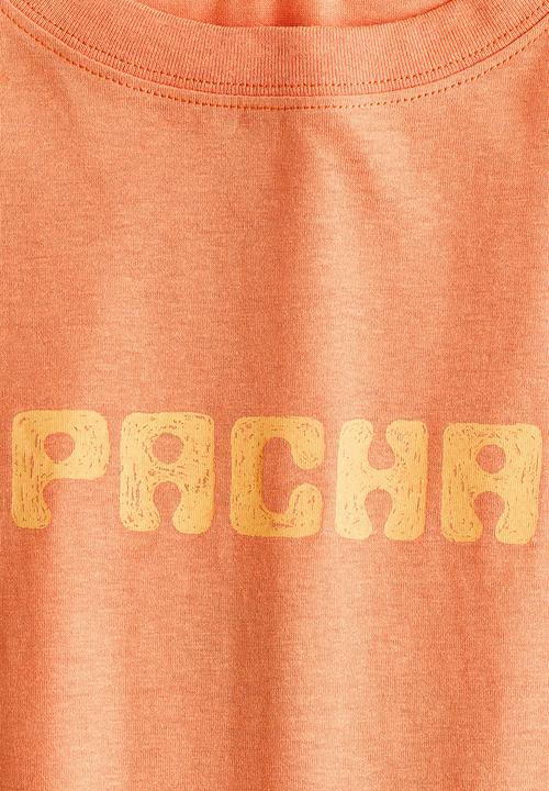 H&M - Oversized print-motif t-shirt - orange/pacha