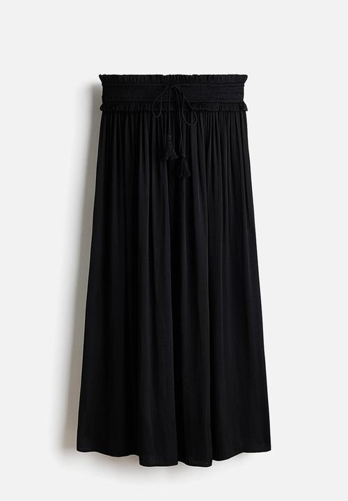 H&M - Tasseled maxi skirt - black