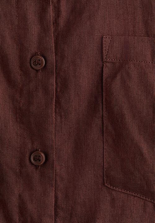 H&M - Linen shirt - dark brown