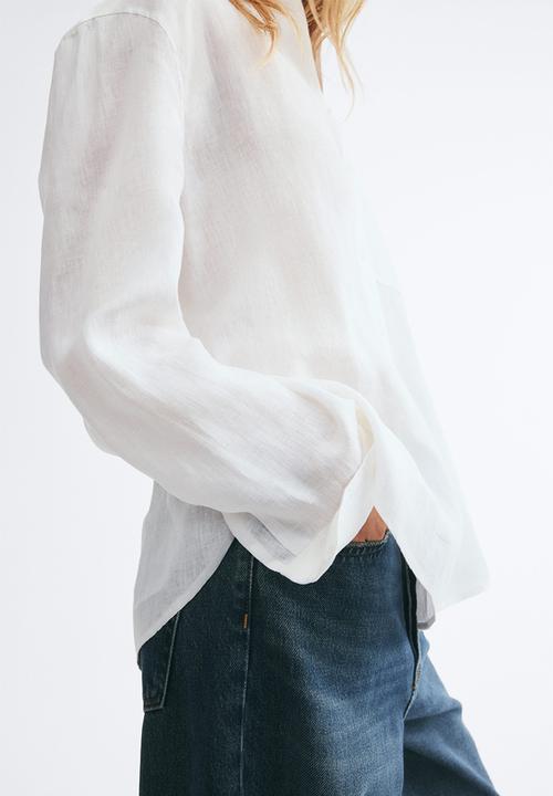 H&M - Linen shirt - white