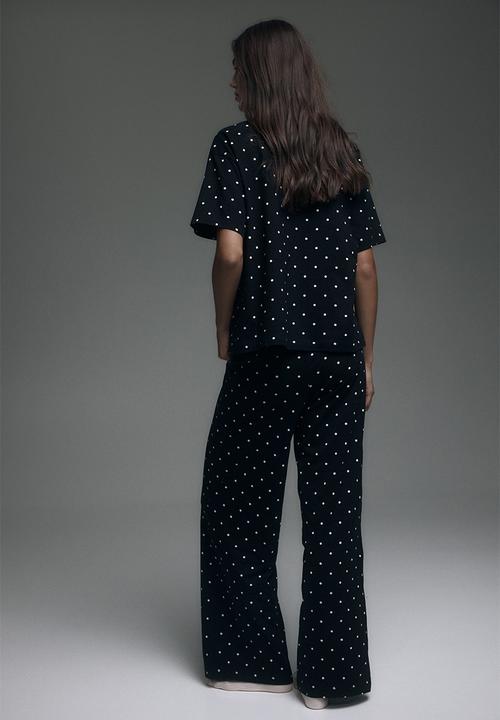 H&M - Cotton pyjamas - black/spotted