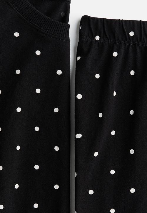 H&M - Cotton pyjamas - black/spotted
