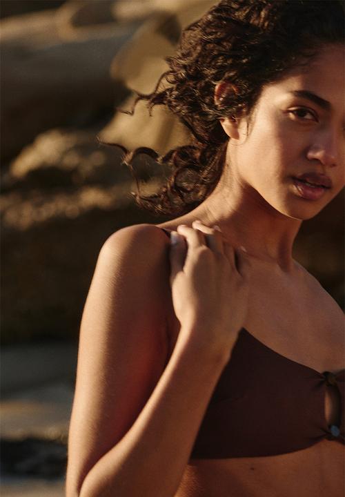 H&M - Padded bikini top - dark brown