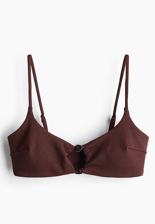 H&M - Padded bikini top - dark brown