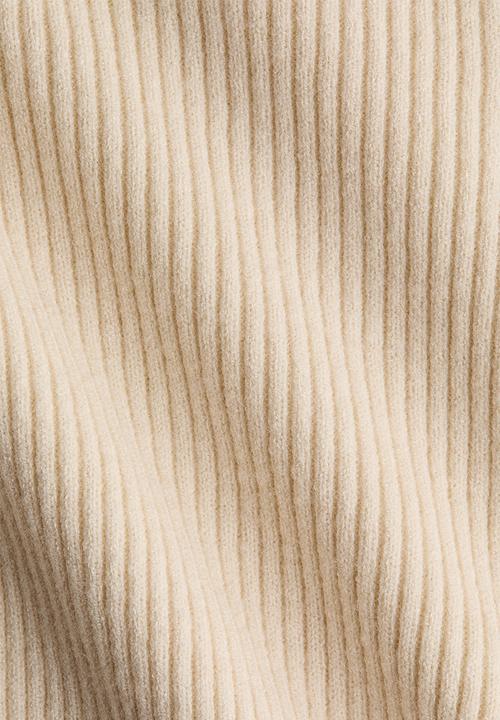 H&M - Rib-knit top - light beige