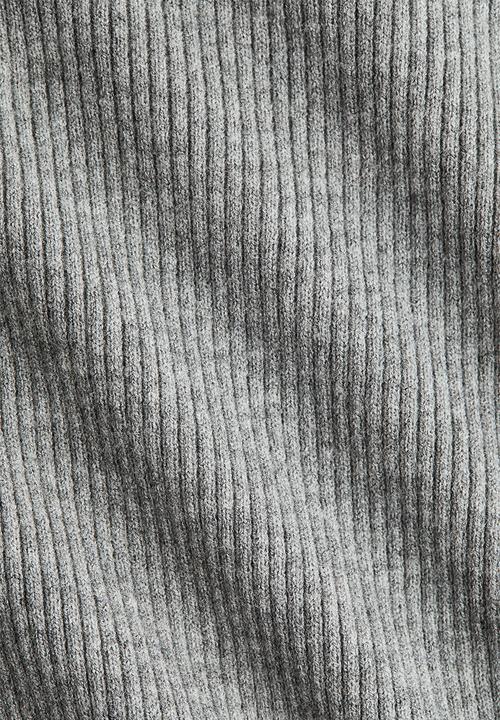 H&M - Rib-knit top - grey marl