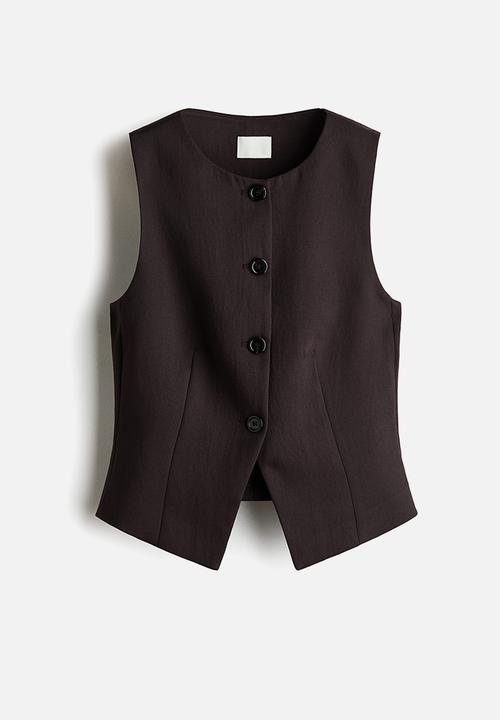 H&M - Waistcoat - dark brown