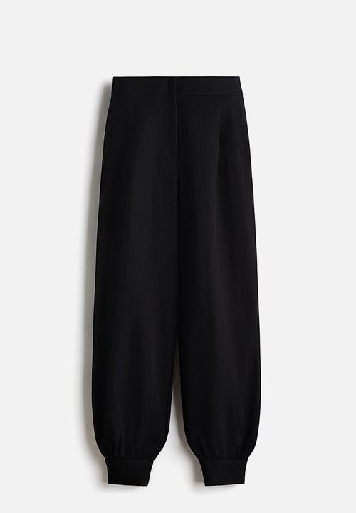 H&M - Balloon-leg twill trousers - black