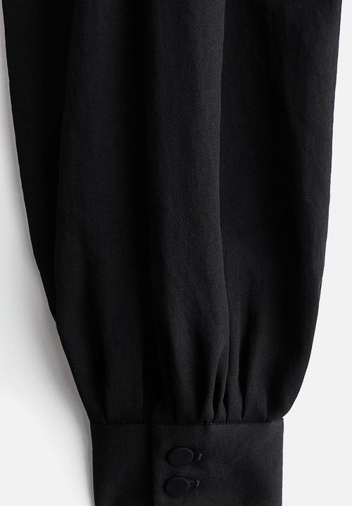H&M - Balloon-leg twill trousers - black