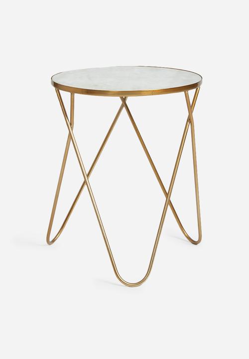 Sixth Floor - Marble copper side table