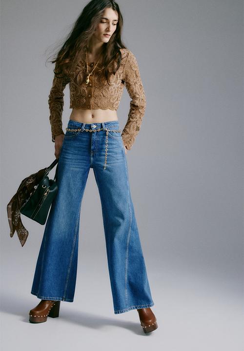 H&M - Flared high waist jeans - denim blue