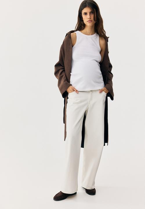 H&M - Mama ribbed vest top - white