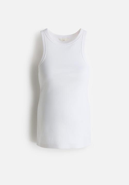 H&M - Mama ribbed vest top - white